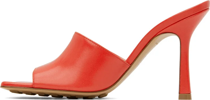 Bottega Veneta Red Stretch Heeled Mule - Image 3