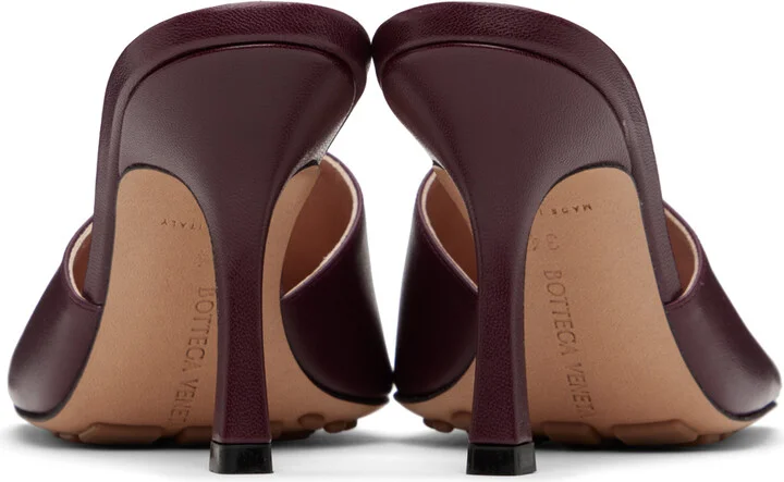 Bottega Veneta Red Stretch Heeled Mule - Image 2