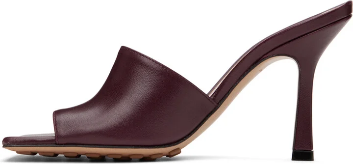 Bottega Veneta Red Stretch Heeled Mule - Image 3