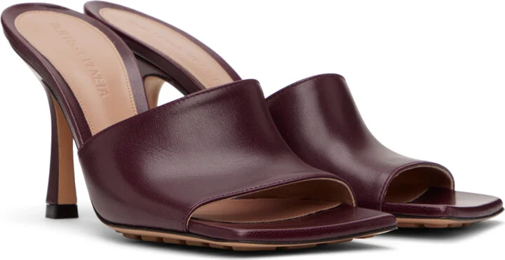 Bottega Veneta Red Stretch Heeled Mule - Image 4