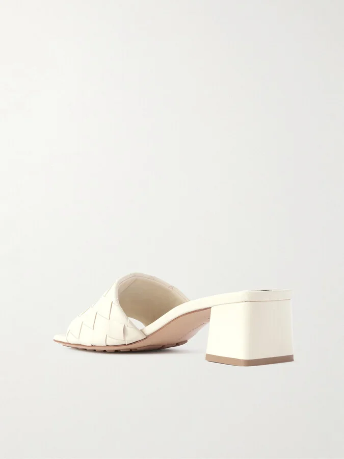 Bottega Veneta - Riva Intrecciato Leather Mules - Off-white - Image 3