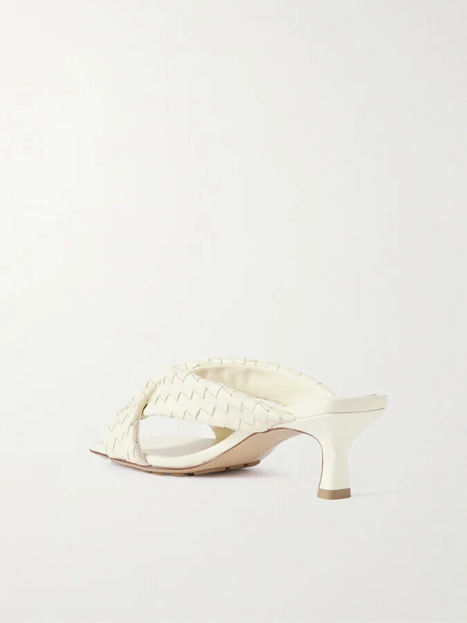 Bottega Veneta - Riva Intrecciato Leather Mules - Off-white - Image 3