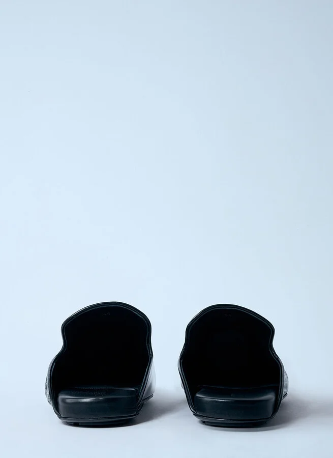 Bottega Veneta Roma Leather Mules - Man Mules Black Eu - 43 - Image 6