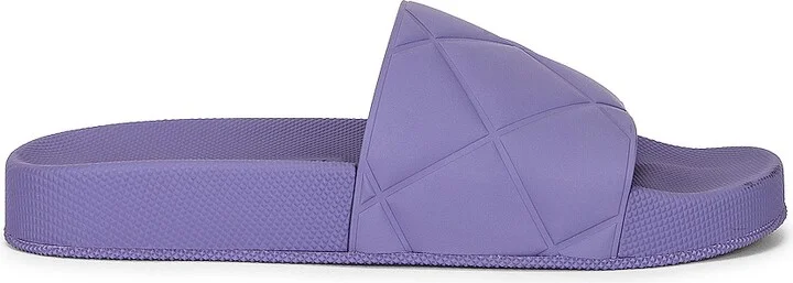 Bottega Veneta Rubber Slides in Purple