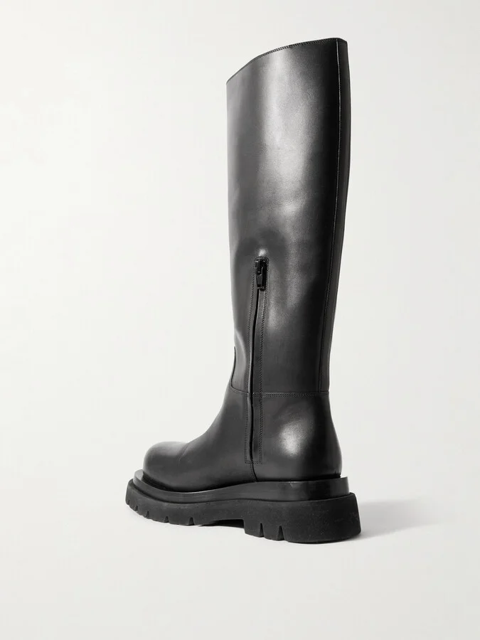 Bottega Veneta - Shibuya Leather Knee Boots - Black - Image 3