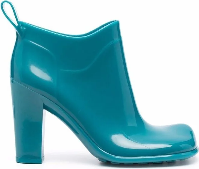 Bottega Veneta Shine Square Toe Ankle Boots
