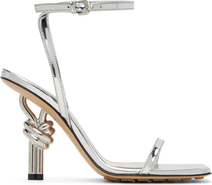 Bottega Veneta Silver Knot Sandals