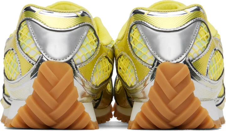 Bottega Veneta Silver & Yellow Orbit Sneakers - Image 2