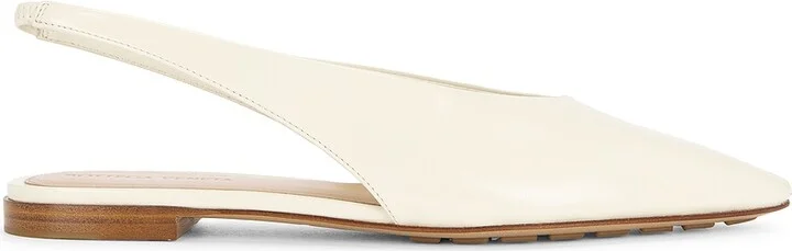 Bottega Veneta Slingback Flat in Ivory