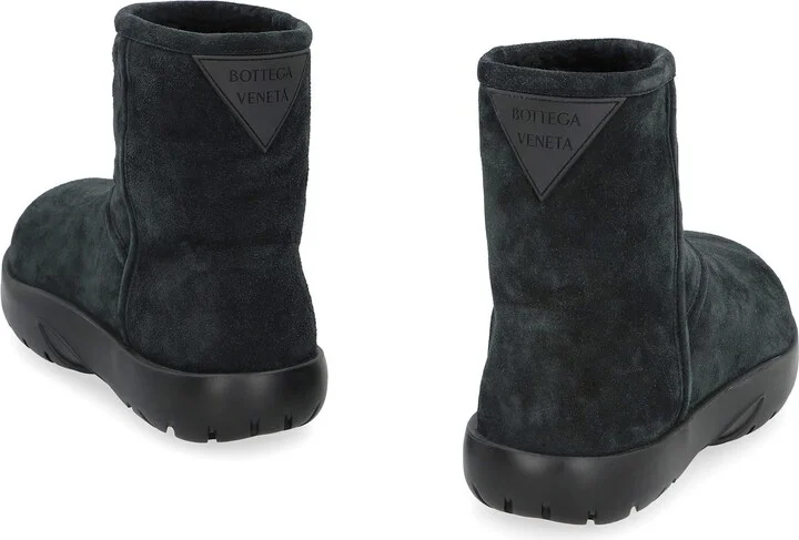 Bottega Veneta Snap Suede Ankle Boots - Image 4