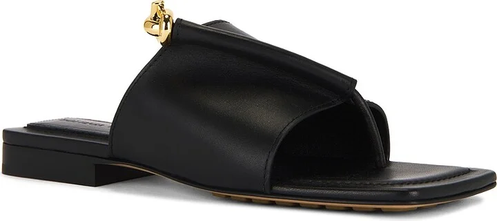 Bottega Veneta Solstice Flat Sandal in Black - Image 2