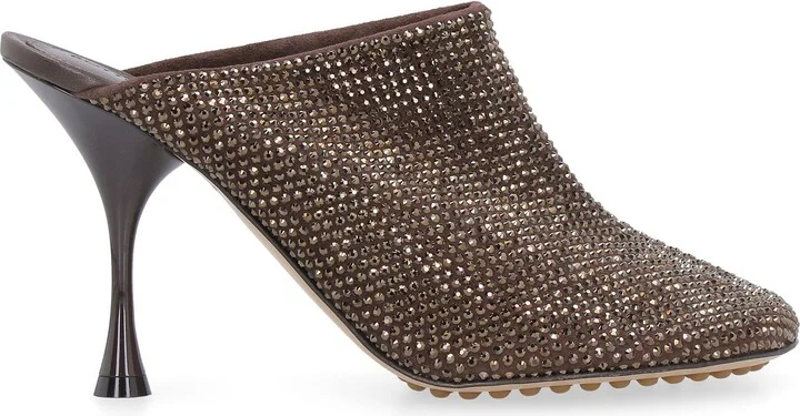 Bottega Veneta Sparkle Dot Sock Leather Mules - Image 2