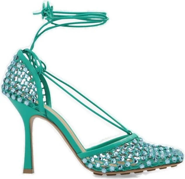 Bottega Veneta Sparkle Stretch Sandals