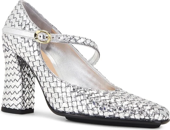 Bottega Veneta Step Pump in Metallic Silver - Image 2