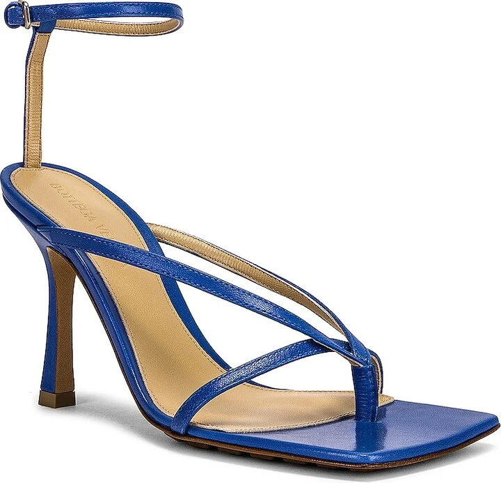 Bottega Veneta Stretch Ankle Strap Sandals in Blue - Image 2