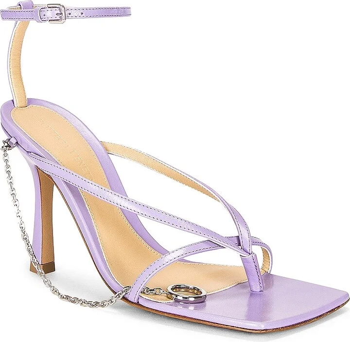 Bottega Veneta Stretch Ankle Strap Sandals in Lavender - Image 2