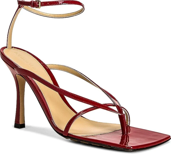 Bottega Veneta Stretch Ankle Strap Sandals in Red - Image 2