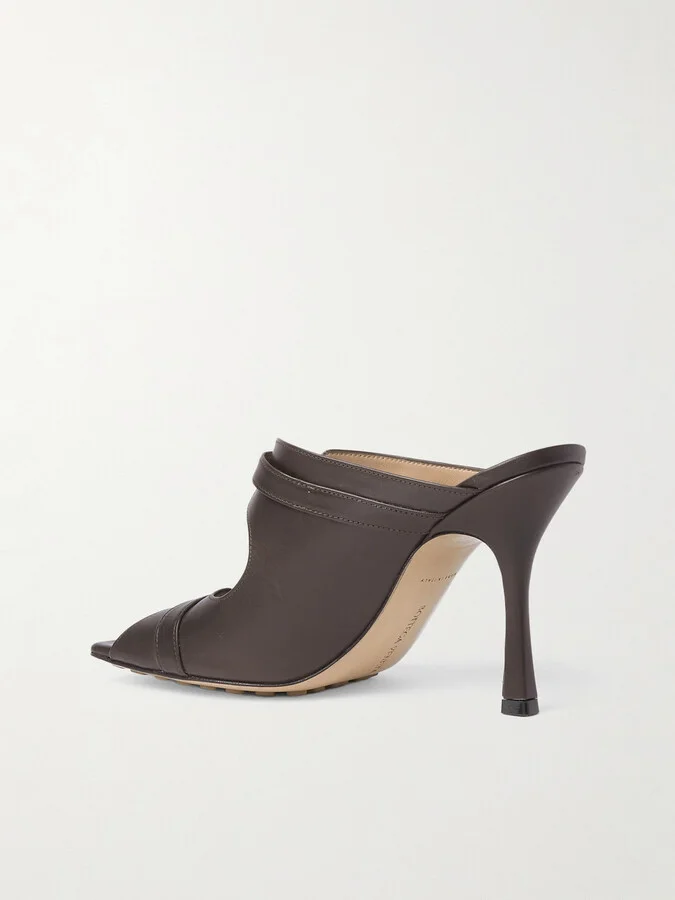 Bottega Veneta - Stretch Buckle Leather Sandals - Brown - Image 3