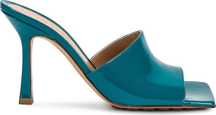 Bottega Veneta Stretch Gloss Sandals in Blue