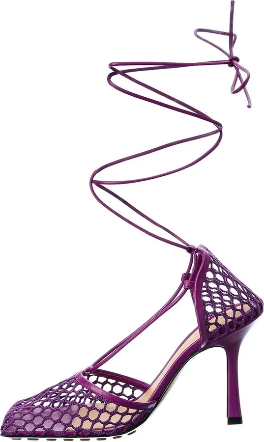 Bottega Veneta Stretch Leather Ankle Wrap Sandal - Image 2