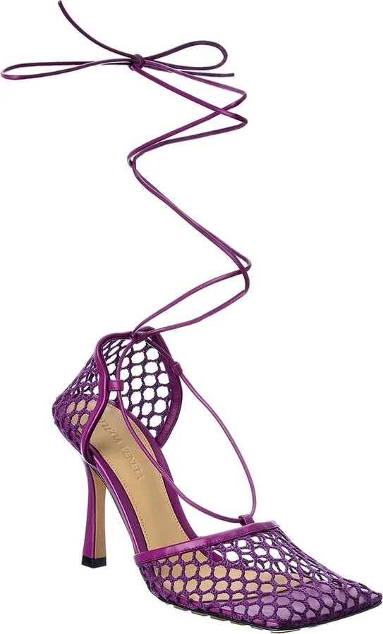 Bottega Veneta Stretch Leather Ankle Wrap Sandal