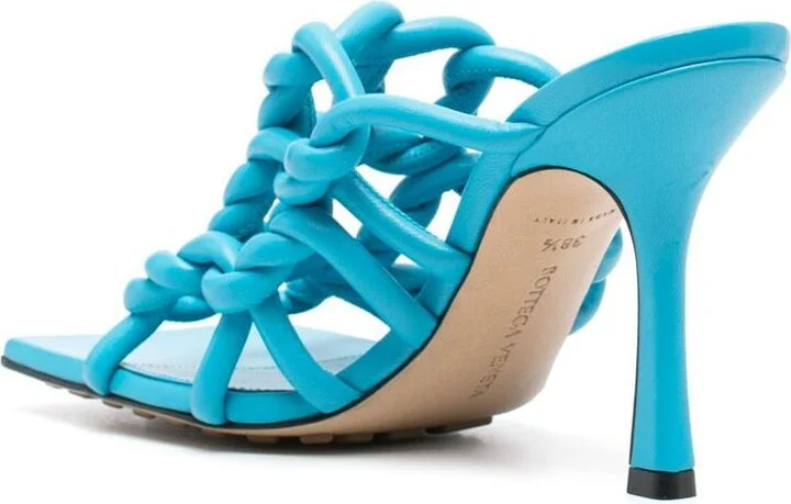 Bottega Veneta Stretch Leather Heel Sandals - Image 2