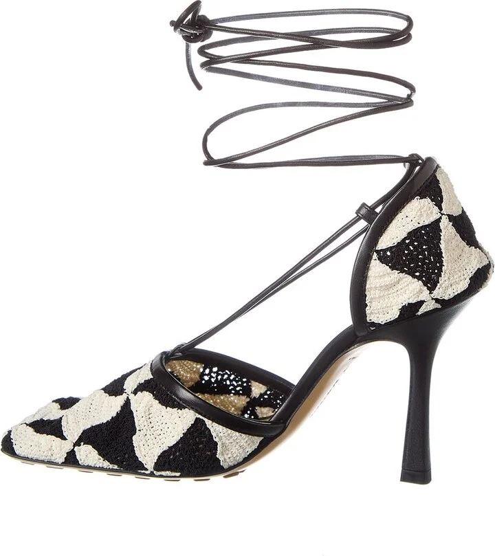 Bottega Veneta Stretch Leather-Trim Sandal - Image 2
