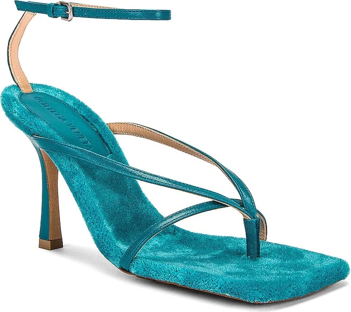 Bottega Veneta Stretch Lounge Carpet Sandals in Teal - Image 2