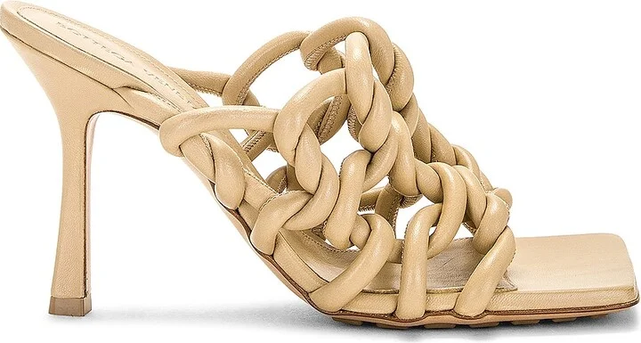Bottega Veneta Stretch Mule Sandal in Beige