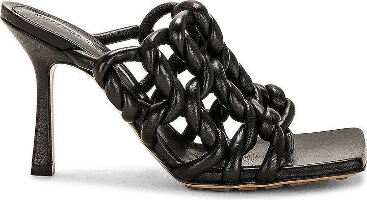 Bottega Veneta Stretch Mule Sandal in Black