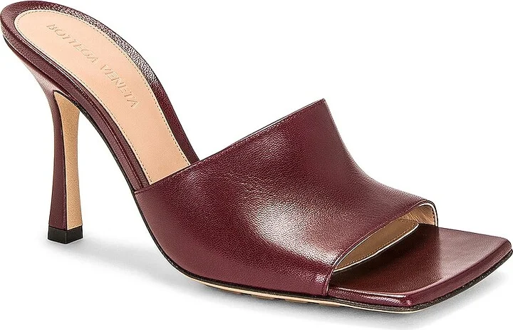 Bottega Veneta Stretch Mule Sandal in Burgundy - Image 2