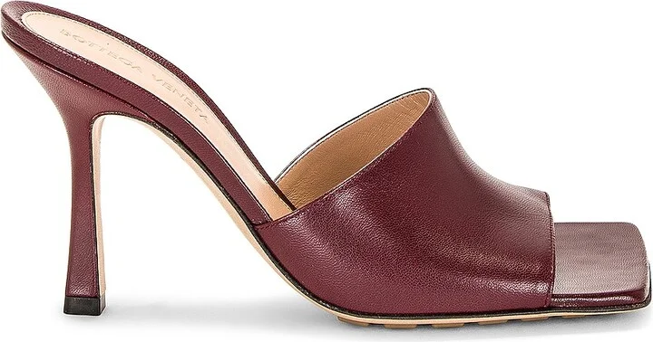 Bottega Veneta Stretch Mule Sandal in Burgundy