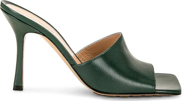 Bottega Veneta Stretch Mule Sandal in Green