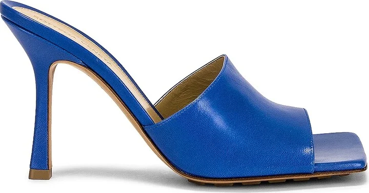 Bottega Veneta Stretch Mule Sandals in Blue