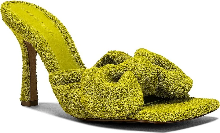 Bottega Veneta Stretch Mule Sandals in Green - Image 2