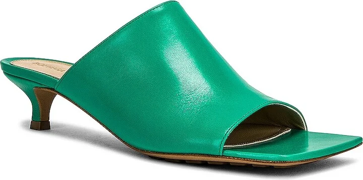 Bottega Veneta Stretch Mule Sandals in Teal - Image 2