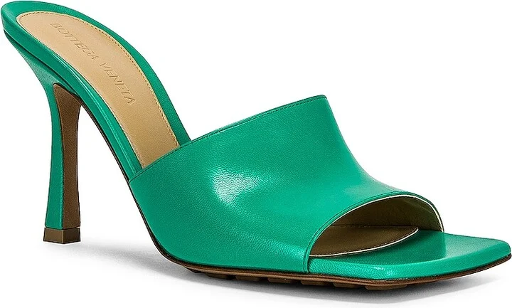 Bottega Veneta Stretch Mule Sandals in Teal - Image 2