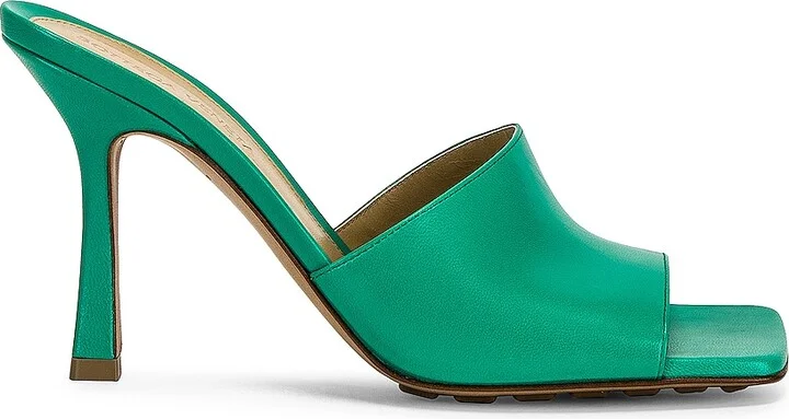 Bottega Veneta Stretch Mule Sandals in Teal