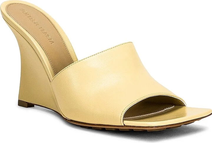 Bottega Veneta Stretch Mule Wedges in Lemon - Image 2
