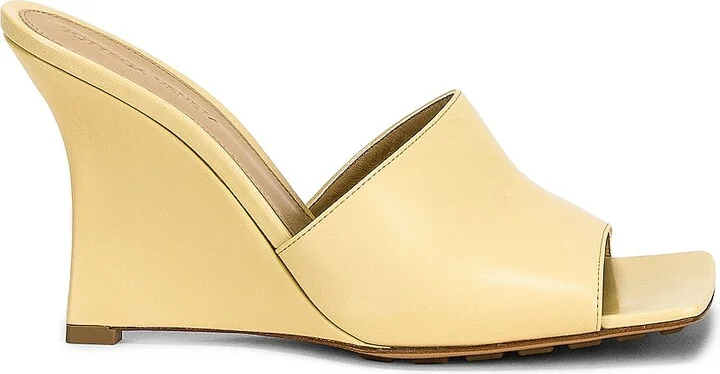 Bottega Veneta Stretch Mule Wedges in Lemon