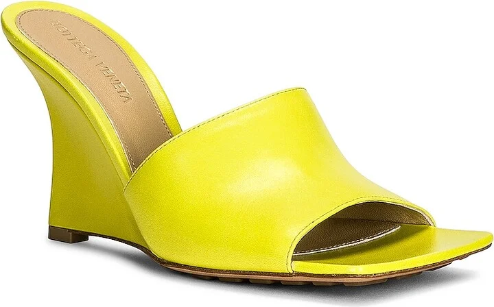 Bottega Veneta Stretch Mule Wedges in Yellow - Image 2