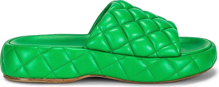 Bottega Veneta Stretch Padded Sandals in Green