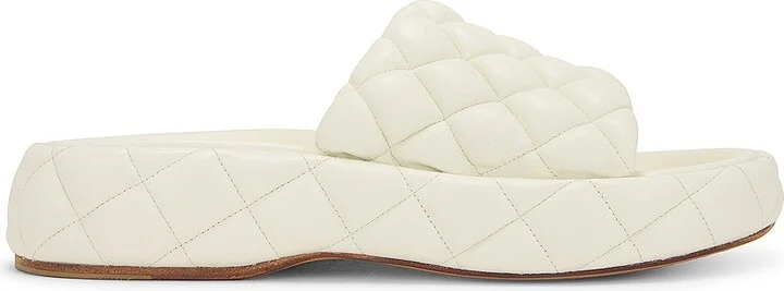 Bottega Veneta Stretch Padded Sandals in White