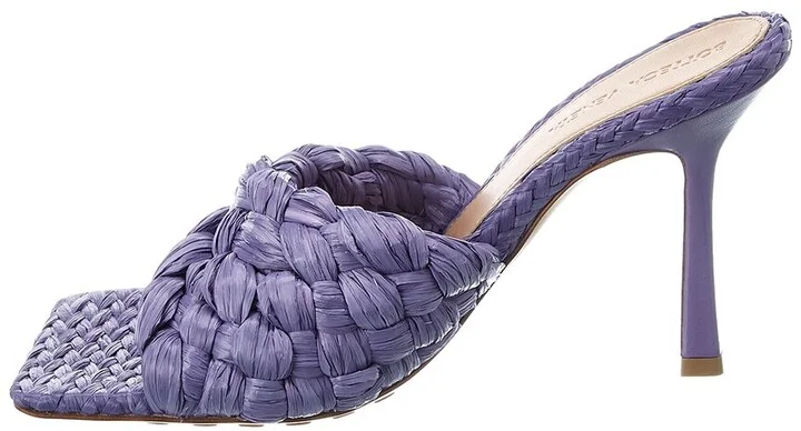Bottega Veneta Stretch Raffia & Leather Sandal - Image 2