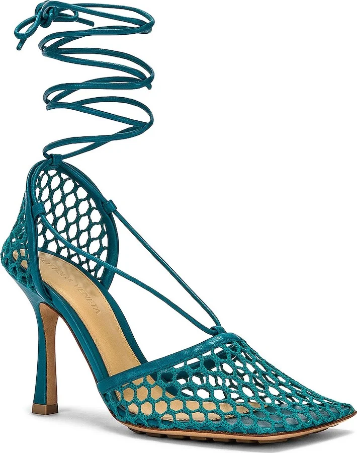 Bottega Veneta Stretch Sandals in Blue - Image 2