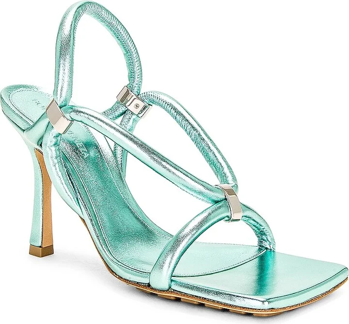 Bottega Veneta Stretch Slingback Sandal in Teal - Image 2