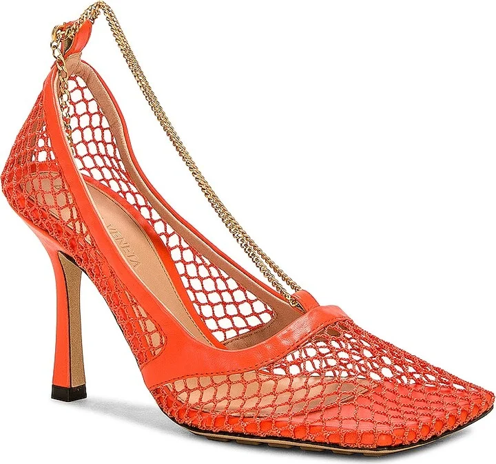 Bottega Veneta Stretch Slip On Pump in Orange - Image 2