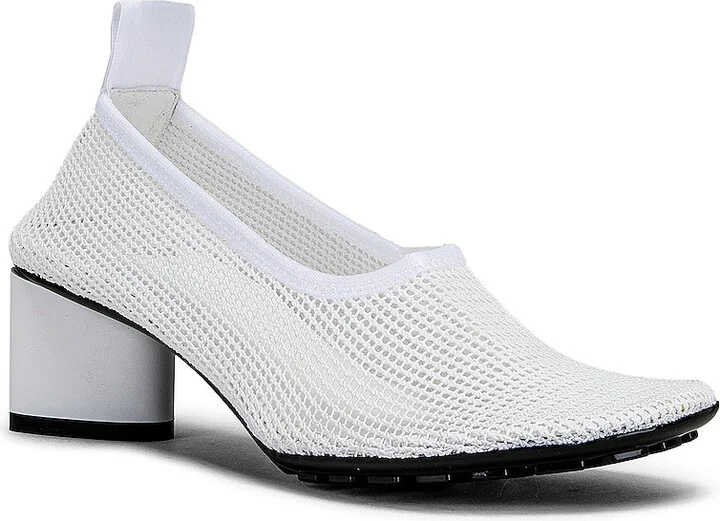 Bottega Veneta Stretch Web Flex Sock Pumps in White - Image 2