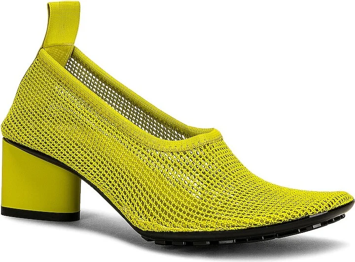 Bottega Veneta Stretch Web Flex Sock Pumps in Yellow - Image 2