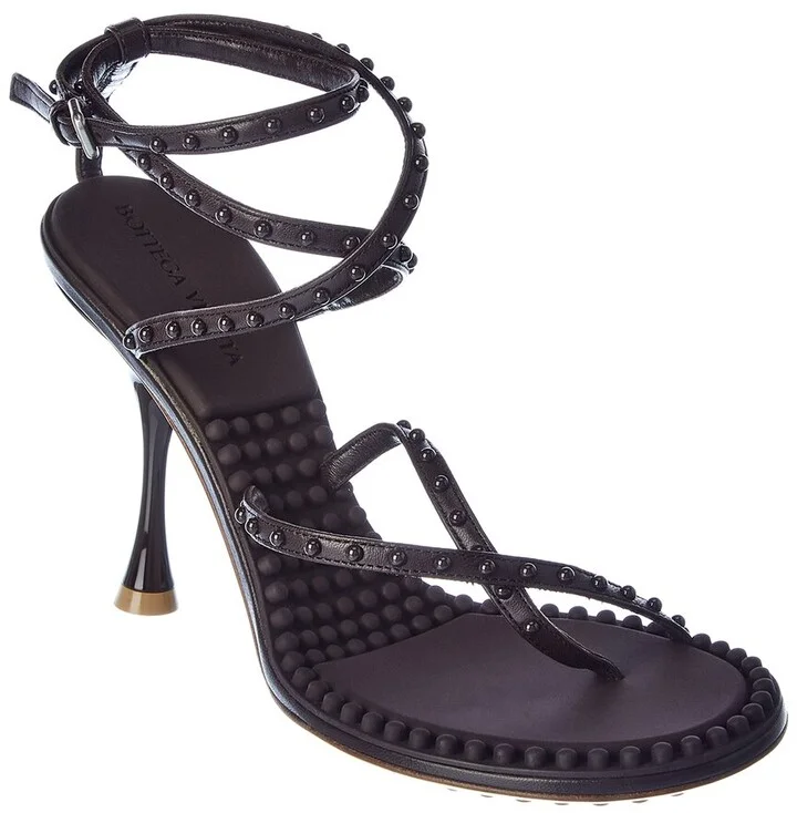Bottega Veneta Studded Strappy Leather Sandal